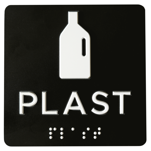 Taktil piktogram af plast